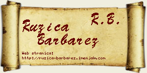 Ružica Barbarez vizit kartica